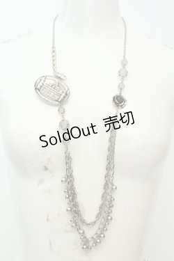 画像1: axes femme / お城モチーフブローチ付きネックレス  シルバー O-26-02-06-1040-AX-AC-OW-OS