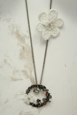 画像1: axes femme / お花＆リースモチーフネックレス  シルバー O-26-02-06-1042-AX-AC-OW-OS
