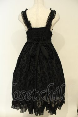 画像4: metamorphose / グレースフロッキーミディアムジャンパースカート  クロ O-26-02-06-056-ME-OP-OW-OS