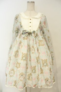 画像1: Angelic Pretty / Upside Down Story アリス ワンピース M サックス O-26-02-06-058-AP-OP-OW-OS