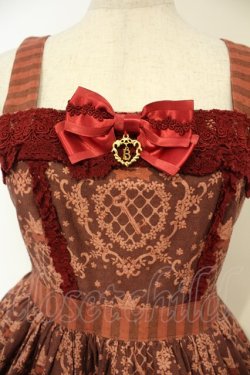 画像2: BABY,THE STARS SHINE BRIGHT / BABYジャンパースカート（Disney Alice in Wonderland〜Episode of The Party〜柄）  えんじ O-26-02-06-059-BA-OP-OW-OS