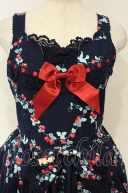 画像2: BABY,THE STARS SHINE BRIGHT / フリルジャンパースカート（Snow White）  ネイビー O-26-02-06-062-BA-OP-OW-OS