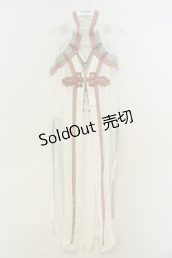 画像1: Ozz oneste / 夏チャイナジレ  ホワイト×ピンク×グリーン O-26-02-06-011-OO-OP-OW-OS