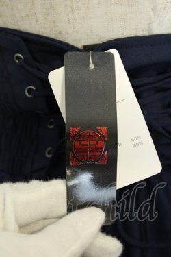 画像4: Ozz oneste / チャイナジャガードオーバーコルセット付リバーシブルスカート  ネイビー O-26-02-06-013-OO-SK-OW-OS