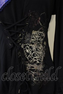 画像2: Ozz oneste / チャイナジャガードオフショルプルオーバー  ネイビー O-26-02-06-014-OO-TO-OW-OS