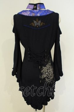 画像5: Ozz oneste / チャイナジャガードオフショルプルオーバー  ネイビー O-26-02-06-014-OO-TO-OW-OS