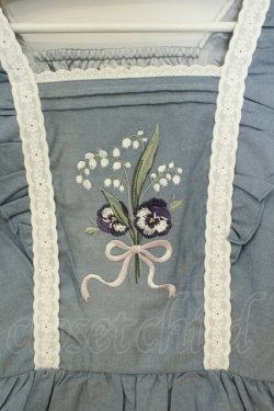 画像2: axes femme / ミュゲフルール刺繍トップス F ブルー O-26-02-06-016-AX-TO-OW-OS