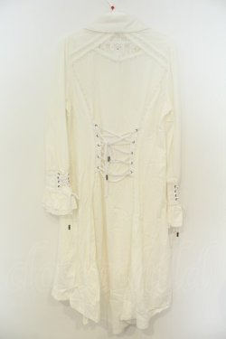 画像5: Ozz oneste / レースフリルシャツワンピース  ホワイト O-26-02-06-017-OO-OP-OW-OS