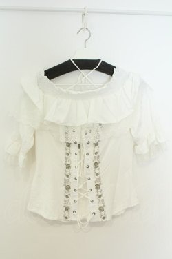 画像1: Ozz oneste / Pirates Roseオフショルダープルオーバー  シロ O-26-02-06-018-OO-TO-OW-OS