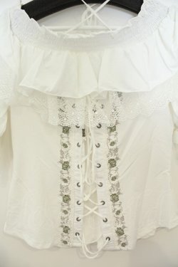 画像2: Ozz oneste / Pirates Roseオフショルダープルオーバー  シロ O-26-02-06-018-OO-TO-OW-OS