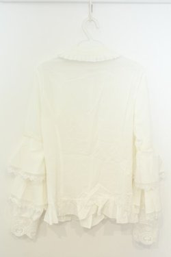 画像4: Vilia / フリル袖ブラウス L シロ O-26-02-06-019-LO-BL-OW-OS