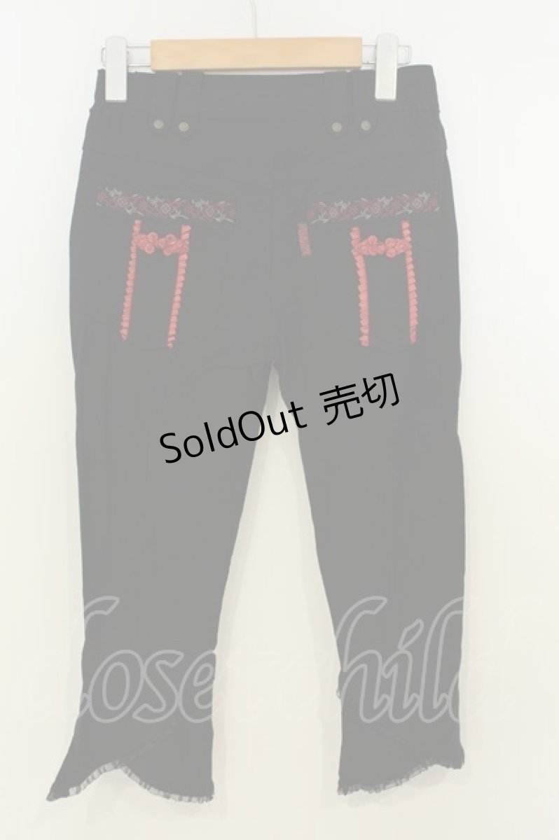 画像3: Ozz oneste / 和柄クロップドパンツ  ブラック O-26-02-06-023-OO-PA-OW-OS (3)