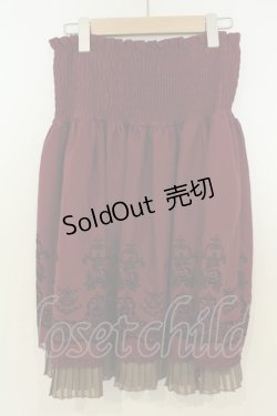 画像2: axes femme / ハイウエストスカート M ワイン O-26-02-06-024-AX-OP-OW-OS