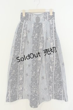 画像1: axes femme / クードルローズ柄スカート F ネイビー O-26-02-06-025-AX-SK-OW-OS