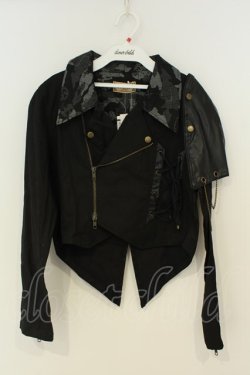 画像1: STEAM / 異素材切り替えジャケット  ブラック O-26-02-06-027-HN-JA-OW-OS