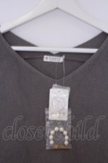 画像2: axes femme / Vネックロングニットワンピ M グレー O-26-02-07-031-AX-OP-IG-ZT064 (2)