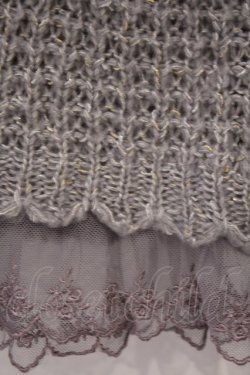 画像2: axes femme / 後ろレースアップラメニット M グレー O-26-02-07-032-AX-TO-IG-OS