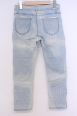 画像3: axes femme / 裾ボタン開きデニムパギンス L ライトインディゴ O-26-02-07-040-AX-PA-IG-OS