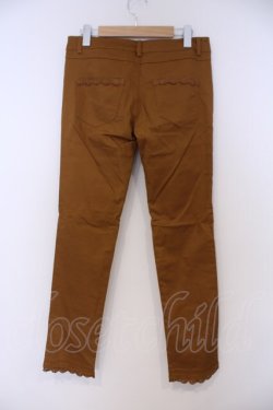 画像3: axes femme / お花レースカラースキニーパンツ L マスタード O-26-02-07-042-AX-PA-IG-OS