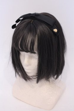 画像1: melume / リボンカチューシャ  クロ O-26-02-07-044-0-AC-YM-ZT575-F003