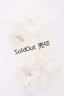 画像1: m petit by misako / NINA'Sコラボ　リボン付き2WAYシュシュ  シロ O-26-02-07-045-LO-ZA-YM-ZT575