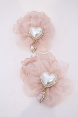 画像1: Rojita / オーガンジーフラワーシュシュSET  ピンク O-26-02-07-046-LO-ZA-YM-ZT575-F004