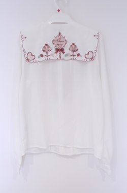 画像3: Amavel / お菓子の国の女王ブラウス  シロ×ピンク O-26-02-07-1007-CA-BL-IG-OS