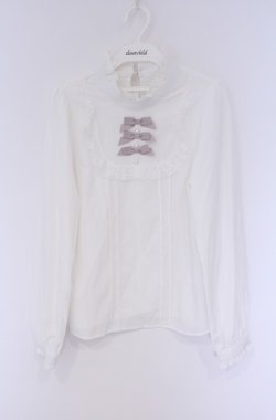 画像1: Lily Merry / スタンドネックブラウス M シロ O-26-02-07-1014-LO-BL-YM-OS