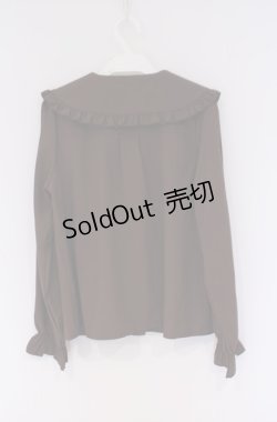 画像2: axes femme kawaii / ピンタックリボン丸襟ブラウス M チャ O-26-02-07-1016-AX-BL-YM-OS