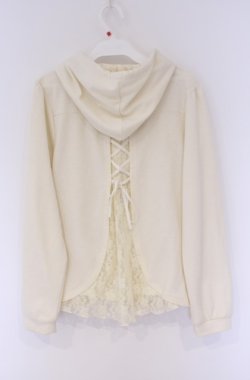 画像3: axes femme / バックシャンレースパーカー M アイボリー O-26-02-07-1017-AX-TO-YM-OS