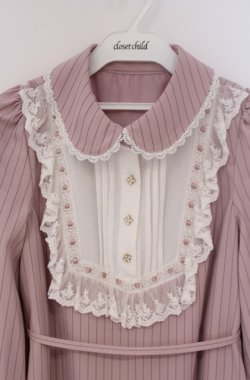 画像2: Secret Honey / ピンタックデコルテストライプワンピース 2 ピンク O-26-02-07-1018-CA-OP-YM-OS