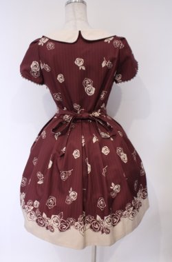 画像3: Secret Honey / ローズストライプ襟付きワンピース 2 エンジ O-26-02-07-1020-CA-OP-YM-OS