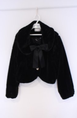 画像1: mpetit by misako / クロミファーBZナガ　ファーブルゾン M クロ O-26-02-07-1023-PU-CO-YM-OS