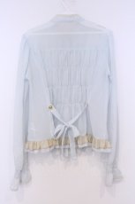 画像3: metamorphose / シフォンチュールブラウス  サックス O-26-02-07-007-ME-BL-OW-OS (3)