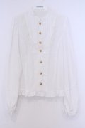 metamorphose / スワンレースブラウス  シロ O-26-02-07-008-ME-BL-OW-OS