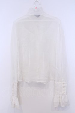 画像4: ALICE and the PIRATES / 立衿シフォンブラウス  シロ O-26-02-07-009-PA-BL-OW-OS