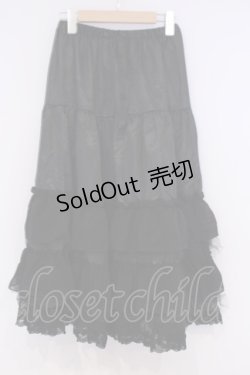 画像1: BABY,THE STARS SHINE BRIGHT / レースフリルペチコート  クロ O-26-02-07-010-BA-SK-OW-OS