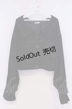 画像1: axes femme POETIQUE / バックレースアップジャケット  クロ O-26-02-07-014-AX-JA-IG-ZT226