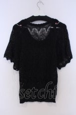 画像4: axes femme / 巻き薔薇パールニットトップス M クロ O-26-02-07-017-AX-TO-IG-ZT224 (4)