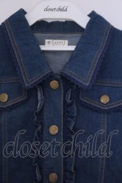 画像2: axes femme / レースアップGジャン  インディゴ O-26-02-07-018-AX-JA-IG-OS