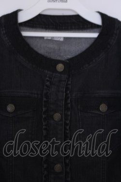 画像2: axes femme / ノーカラーデニムジャケット M クロ O-26-02-07-019-AX-JA-IG-OS