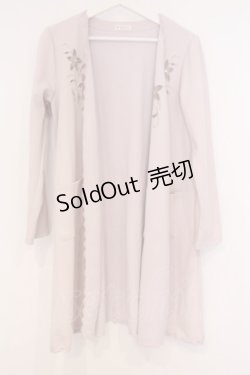 画像1: axes femme / 花透かしトッパーカーディガン M ピンク O-26-02-07-022-AX-TO-IG-OS