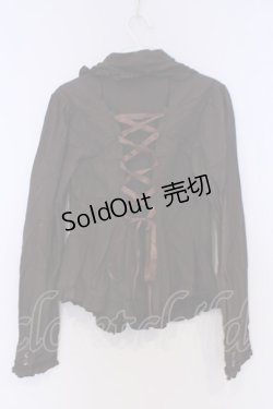 画像3: metamorphose / CL チュールジャボブラウス  ブラウン O-26-02-07-002-ME-BL-OW-OS