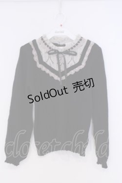 画像1: axes femme / ブロッキングニットプルオーバー  クロ O-26-02-07-025-AX-TO-IG-OS