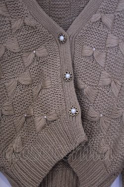 画像2: axes femme / リボンリボンニットカーディガン  ベージュ O-26-02-07-026-AX-TO-IG-OS