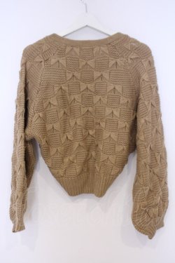 画像3: axes femme / リボンリボンニットカーディガン  ベージュ O-26-02-07-026-AX-TO-IG-OS