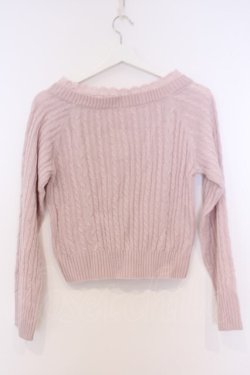 画像3: axes femme / Vネックビジューニット M ピンク O-26-02-07-027-AX-TO-IG-OS