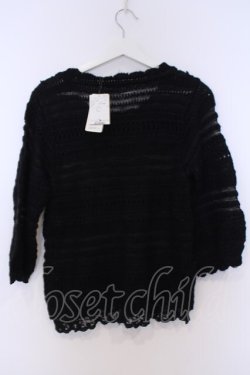 画像3: axes femme / ローズ＆ビジューニットプルオーバー M クロ O-26-02-07-029-AX-TO-IG-OS