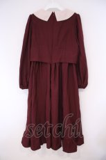 画像2: m petit by misako / マイメロワッペン付きワンピース M ワイン O-26-02-09-027-LO-OP-OW-OS (2)