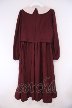 画像2: m petit by misako / マイメロワッペン付きワンピース M ワイン O-26-02-09-027-LO-OP-OW-OS